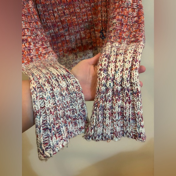 Desigual Chunky Multicolor Knit Y2K Style Turtleneck Long Sleeve Sweater Top - Picture 4 of 13